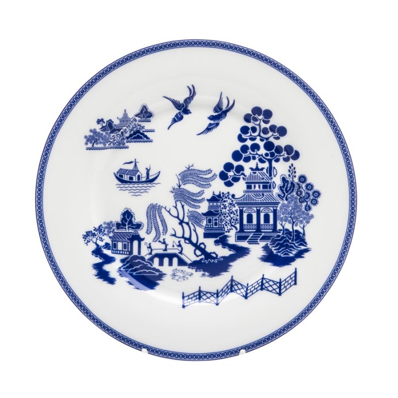 Blue Willow Bone China Tea Plates - Set of 4