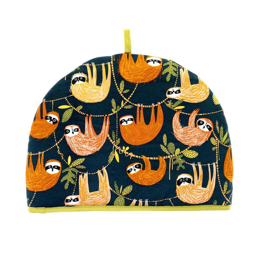 Hanging Around Tea Cozy with Cute Sloth Design