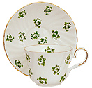 Shamrock Tea Cup and Saucer Set - Fine Bone China