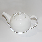 Plain White Porcelain Teapot - 5 Cup